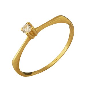 Anel solitario em ouro amarelo 18k PC 2.63