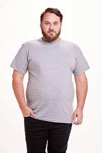 Camiseta Básica Plus Size Cinza