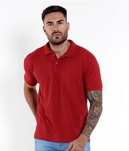 Camisa Polo Básica Vermelha