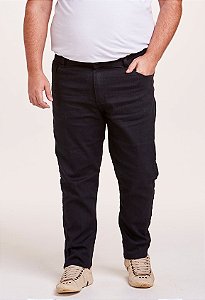 Calça Jeans Slim Preto Plus Size