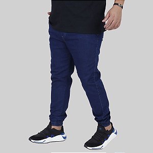 Calça Masculina - Jogger Plus Size - Jeans Escura