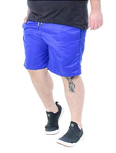 Shorts Mauricinho Plus Size - Liso - Azul Royal