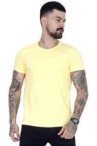 Camiseta Masculina - Básica Algodão - Amarela
