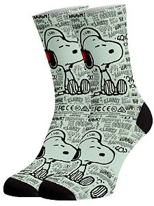 Snoopy Jornal meias divertidas e coloridas 