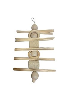 Brinquedo Palito e Cortiça para Calopsita e Roedores