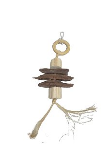 Brinquedo casca de pinus para Calopsita e Roedores