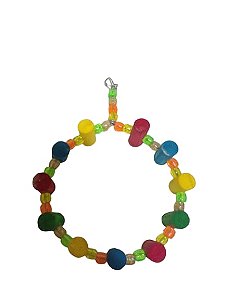 Argola Color de Miçangas para Calopsita