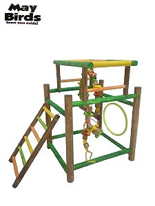 Parquinho Playground Brutus para papagaio ring neck e Calopsita