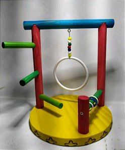 Poleiro com Argola para Calopsita