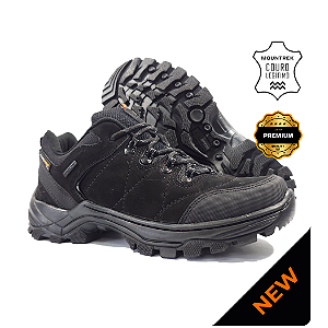 Tênis Adventure Mountrek 100% Couro ref 948C Cor Preto
