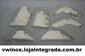 Polaina Inox Paralama Fusca ( kit 6 peças )