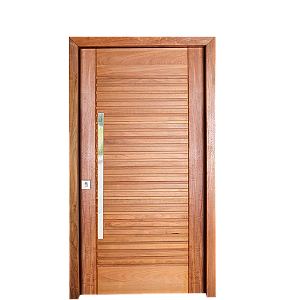 Porta Pivotante Suiça Madeira Maciça Tauari Batente 14 Kit Pivô e Fechadura Rolete