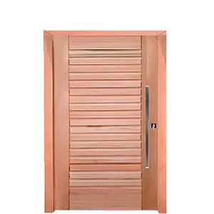 Porta Pivotante Suiça Esel Madeira Maciça Batente 14 Kit Pivô e Fechadura Rolete