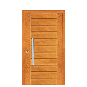 Porta Pivotante BBB Light Madeira Maciça Angelim Batente 14 Kit Pivô e Fechadura Rolete