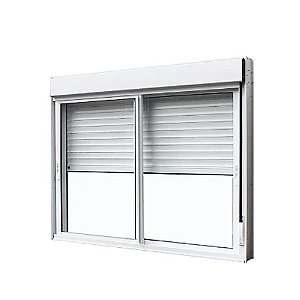 Janela com Persiana Integrada 1,20x1,20 Alumínio Branco Atlântica Linha Premium