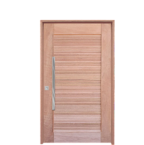 Porta Pivotante Tokio Madeira Maciça Cedro Arana Batente 14 Kit Pivô e Fechadura Rolete