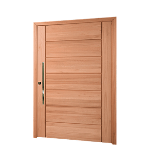 Porta Pivotante BBB Madeira Maciça Batente 14 Kit Pivô e Fechadura Rolete