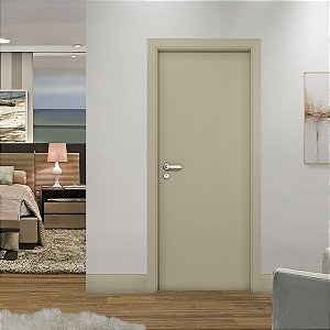 Kit Porta Pronta Concrem Lacca Touch Fendi Alto Padrão Batente Regulável até de 15 até 21cm com Guarnições 2 Lados Fechadura Arouca e Dobradiças