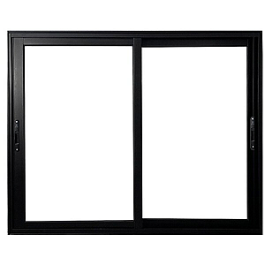 Vitro 2 Folhas sem Grade Linha Classic 25 Alumínio Preto Cmc