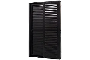 Porta Balcão 3 Folhas Móveis Linha 30 Alumínio Preto com Fechadura - JAP Perfecta Max