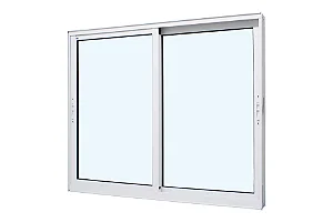 Vitro 2 Folhas Móveis sem Grade Linha Super 25 sem Grade Alumínio Branco - JAP Perfecta Max