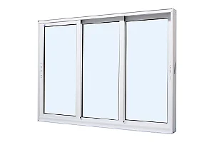 Vitro 3 Folhas Móveis sem Grade Linha Super 25 sem Grade Alumínio Branco - JAP Perfecta Max