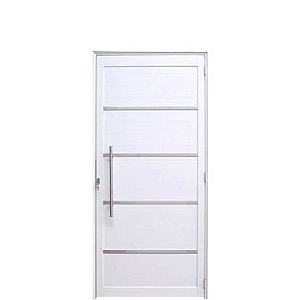 Porta Lambril com Friso e Puxador Linha 25 Alumínio Branco