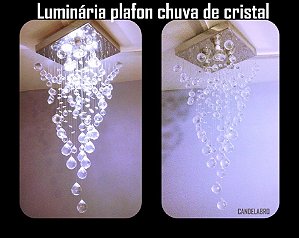 LUMINÁRIA  PLAFON CHUVA DE  CRISTAL