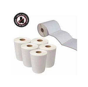 06 Rolos Etiqueta Adesiva 10x15cm / 100x150mm Térmica p/ Envios Ecommerce, Mercado Envio, Sigep Correios e outros.