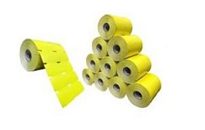 10 Rolos Etiquetas para Gôndolas 105x30mm Amarela - Impressora Argox e Elgin