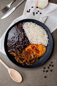 FILÉ DE FRANGO ACEBOLADO, ARROZ BRANCO E FEIJÃO - 400g