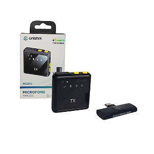 Microfone Wireless MC815 Onistek: Som Profissional e Conectividade Sem Fios para Vídeos e Eventos