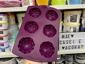 Forma de Silicone Meia Lua Bola de Futebol