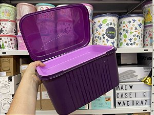 Visual Box Roxa Com Bandeja Rosa 4,5 Litros