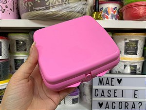 Porta Sanduíche Quadrado Rosa