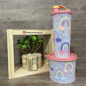 Kit 2 Peças Arco-Íris - Redondinha e Copo
