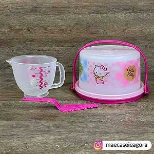 Kit 3 Peças  Hello Kitty Importado - Miniaturas Tupperware