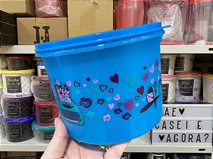 Tupper Caixa 1,7 Litros Mensagens Azul - Importado