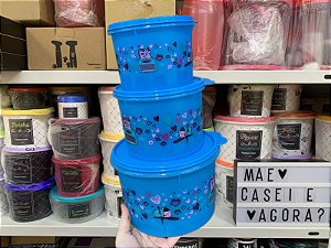 Kit Tupper Caixas Mensagens Azul - Importado