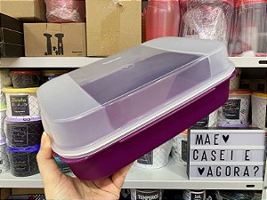 Visual Box 2,3 Litros Transparente e Roxo