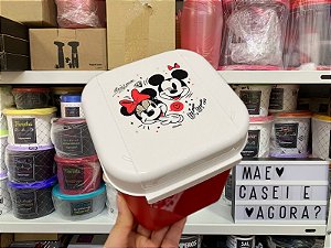 Visual Box Mini Quadrado Alto Mickey e Minnie 1,2 L