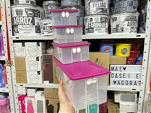 Kit 4 Peças Fridge Smart Tampa Rosa Importado
