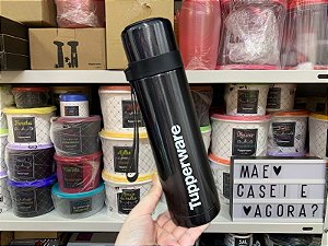 Garrafa Térmica 500ml com Alça Preto Metalizado