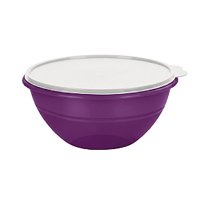 Tigela Maravilhosa 2,6 Litros Roxo com Tampa Branca