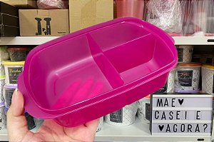Cristalwave Retangular com Divisórias Geração II 1 L Rosa - Importado