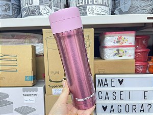 Garrafa Térmica 430 ml Rosa Metálico