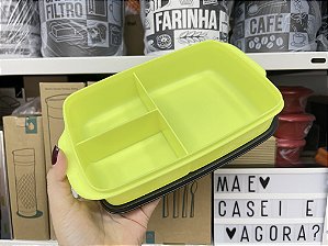 Basic Line com Divisórias 1 Litro Amarelo com Tampa Preta