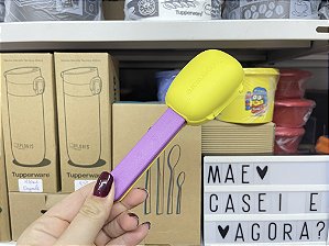 Kit 4 Peças Talheres com Case Amarelo e Roxo