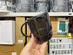 Caneca 370 ml Preto Translucido