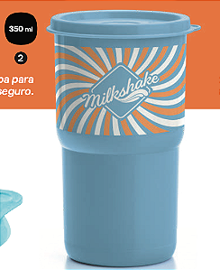 Copo Colors com Tampa 350 ml Milk Shake